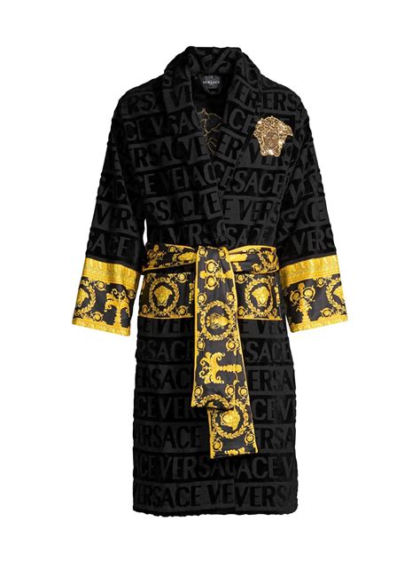 versace mens robe replica|Versace black and gold robe.